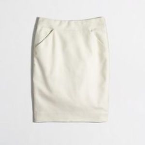 BNWOT J. Crew “The Pencil Skirt” off-white